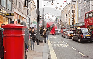 London, Oxford street in the Boxing day 2015