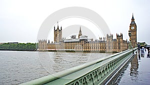 London panorama with Big-Ben tower in London