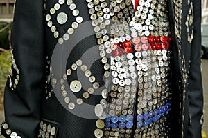 London: pearly king suit detail photo