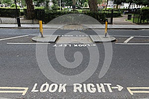 London pedestrian signs