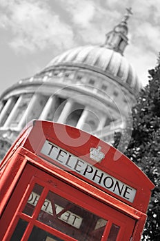 London phone box and St Paul's