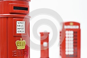 London postbox and telephone box