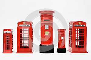 London postbox and telephone box