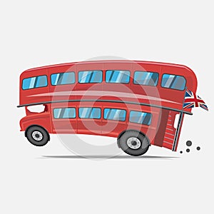 London red bus. Double decker bus -