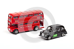 London Red Bus and Taxi