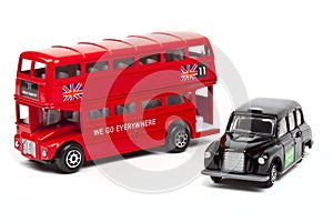 London Red Bus and Taxi