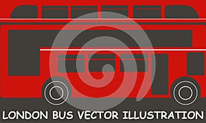 London red bus vector illustration isolated