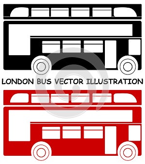 London red bus vector illustration isolated