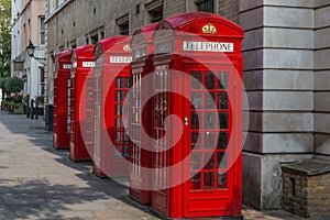 London Red K2 Telephone Boxes