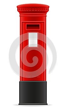 London red mail box vector illustration