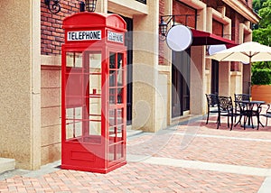 London red telephone booth box