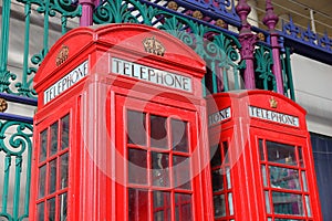 London red telephone booths