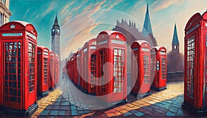 london red telephone booths