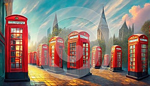 london red telephone booths