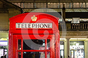 London, red telephone box in Covent Garden photo