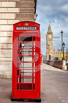 London red telephone cabin.
