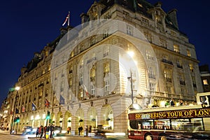 London Ritz Hotel at Night