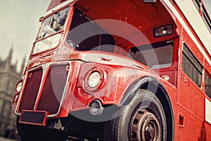 London Routemaster double decker red bus photo