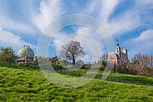 London the Royal Observatory on the hill at Greenwich mean time. photo