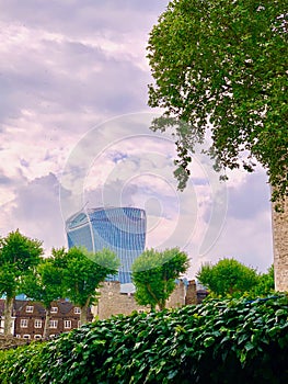 London`s Walkie Talkie Building housing the Sky Garden