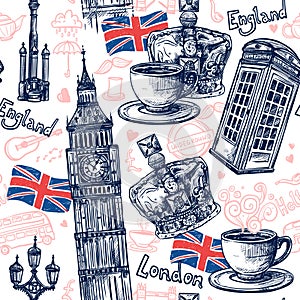 London Seamless Pattern