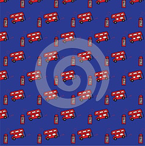 London seamless pattern Vector illustration