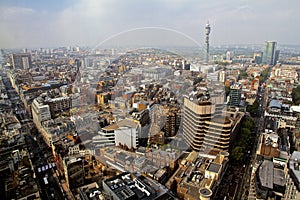 London Skyline BT Tower and Oxford Street photo
