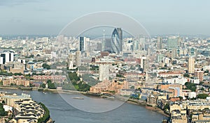 London skyline from Canary Wharf