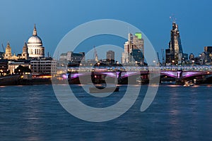 London skyline at night