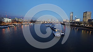 London skyline, night view