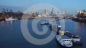 London skyline, night view