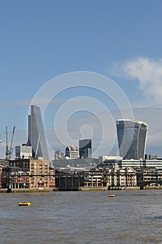 London skyline river Thames