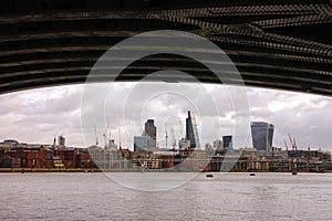 London skyline with River Thames