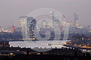 London Skyline seen from Greenwich Park