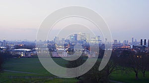 London Skyline seen from Greenwich Park