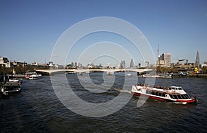 London skyline, seen from Hungerford Bridge