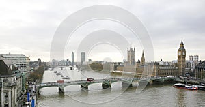 London skyline seen from London Eye