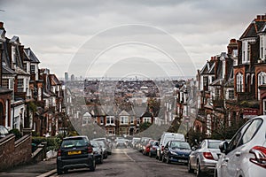 London skyline seen from Muswell Hill, London, UK