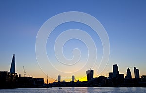 London Skyline Silhouette photo