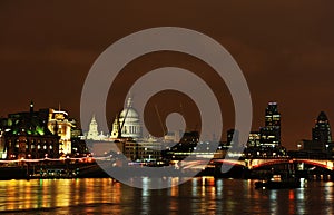 London skyline with St Pauls Cathederal. photo