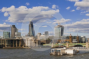 London skyline under construction