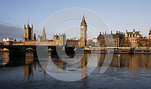 London skyline, Westminster Palace