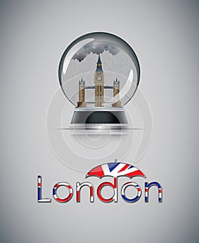 London snow globe