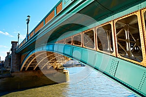 London Southwark bridge on Thames river photo
