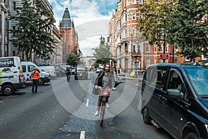 London streets near Kensington gardens in England