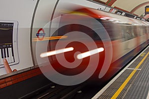 London subway tube train