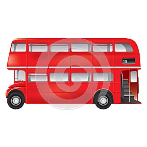 London symbol - red bus - isolated