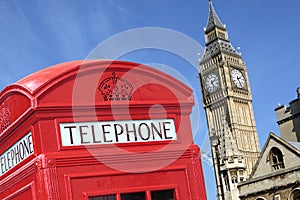 London telephone box big ben