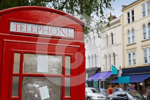 London telephone box inPortobello road UK