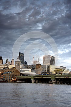 London thames river during sunset